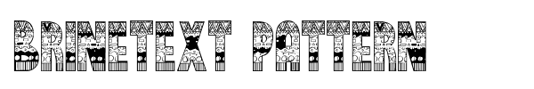 Brinetext Pattern font preview